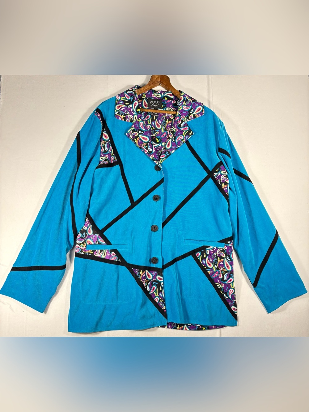 Koos of course! Women’s Large Bright Turquoise w/Paisley Patchwork 3 piece Set